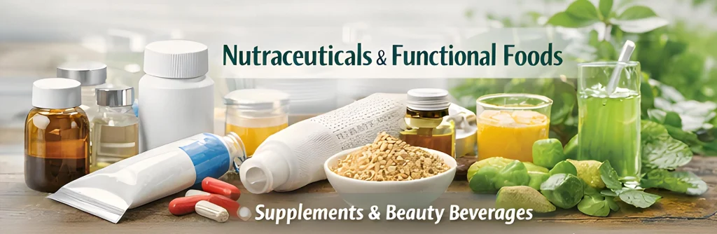 Centella Asiatica extract in nutraceuticals and functional foods including supplements and beauty beverages