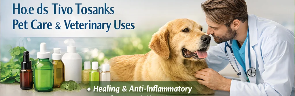 Centella Asiatica extract applications in pet care and veterinary medicine for healing and anti-inflammatory treatments
