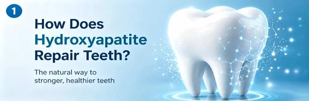 A comprehensive guide on how hydroxyapatite repairs teeth for stronger and healthier enamel.
