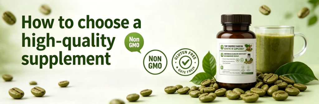 How to choose high quality green coffee bean extract supplement with chlorogenic acid standardization and certifications