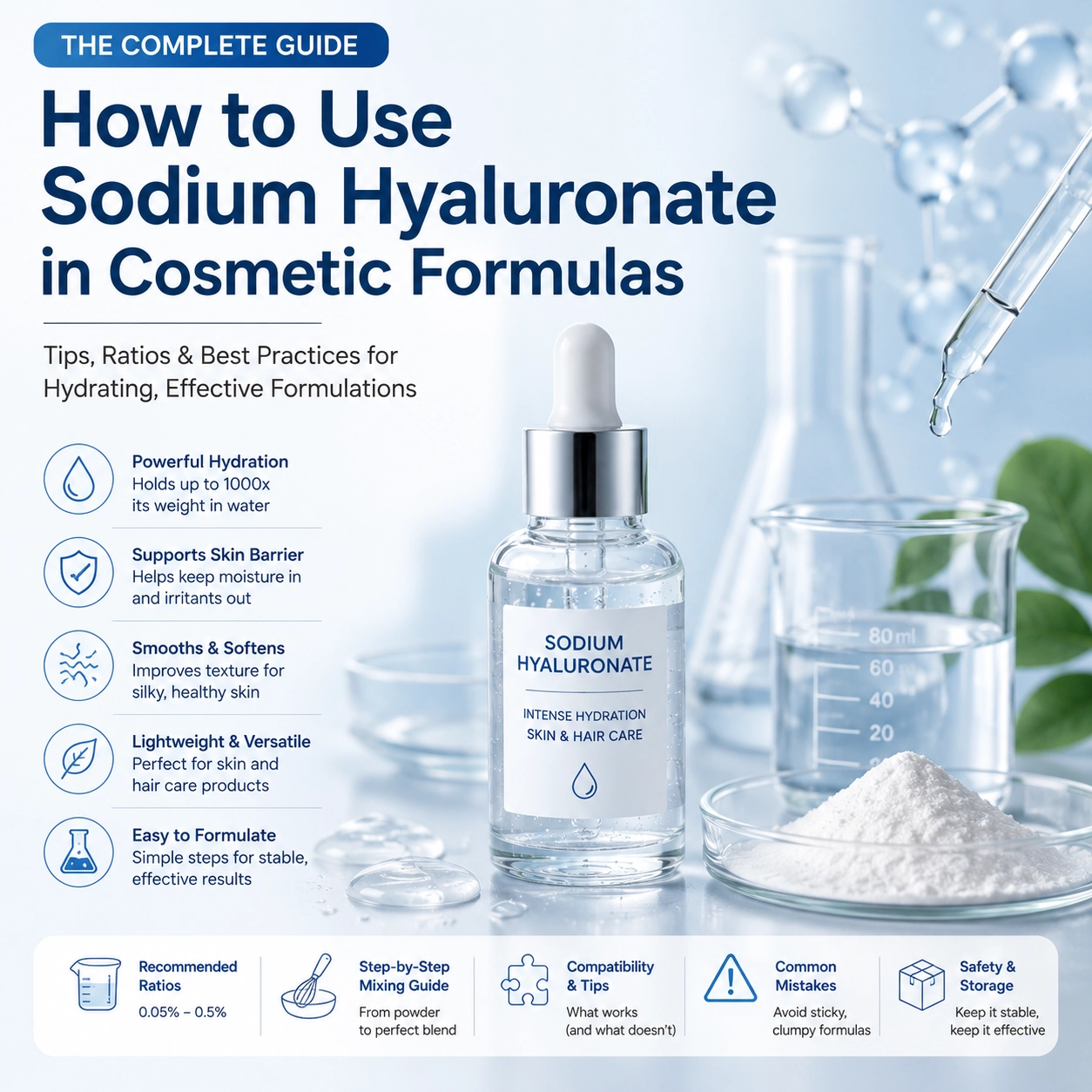 How to Use Sodium Hyaluronate in Cosmetic Formulas？