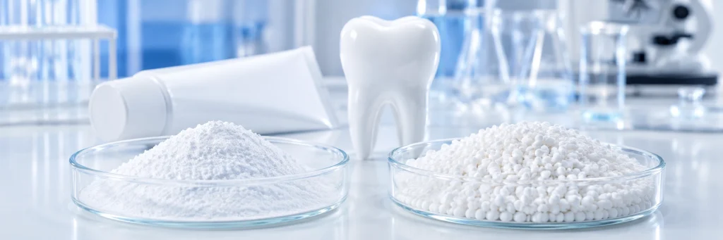Nano and micro hydroxyapatite particle comparison for toothpaste formulation
