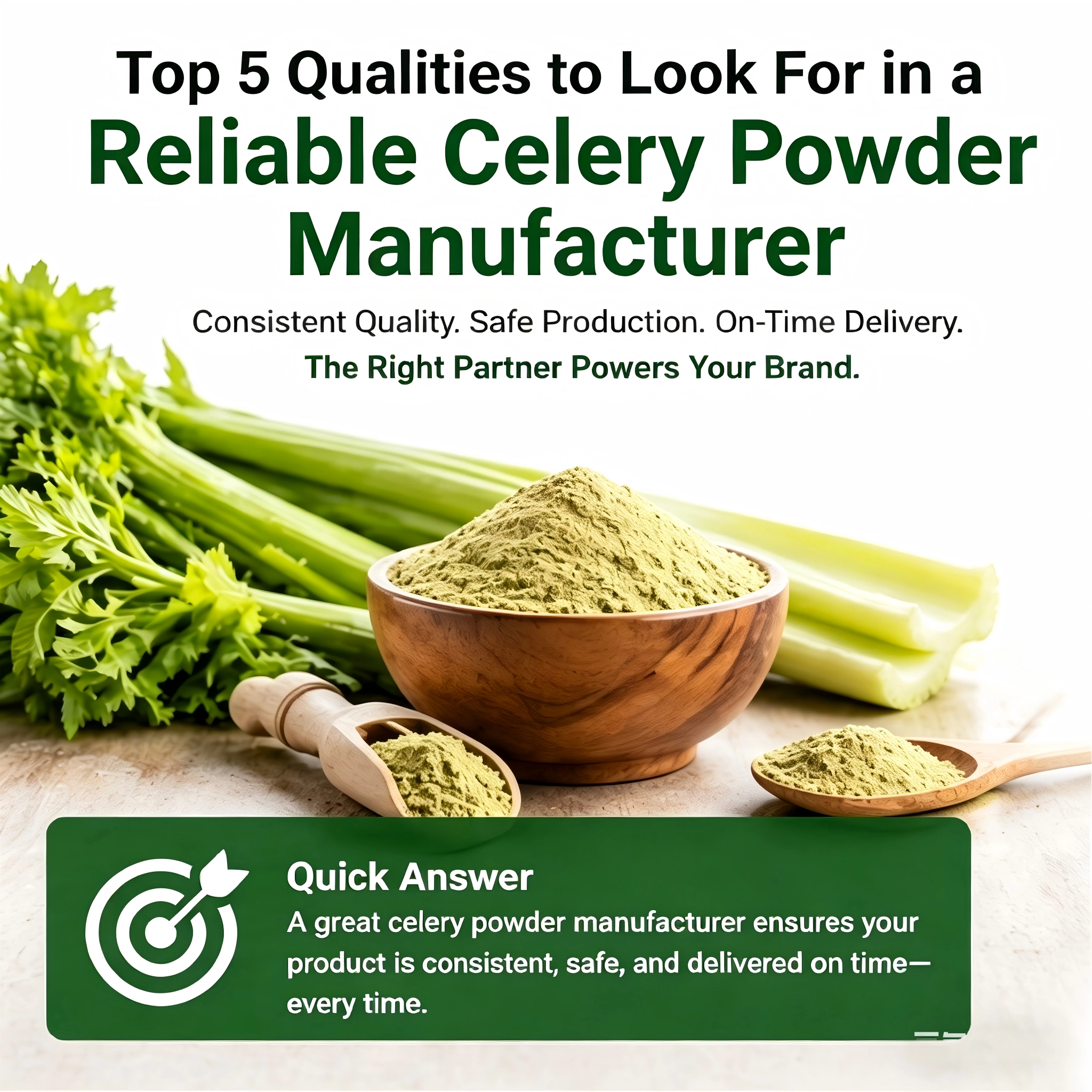 Top 5 Qualities to Look For in a Reliable Celery Powder Manufacturer