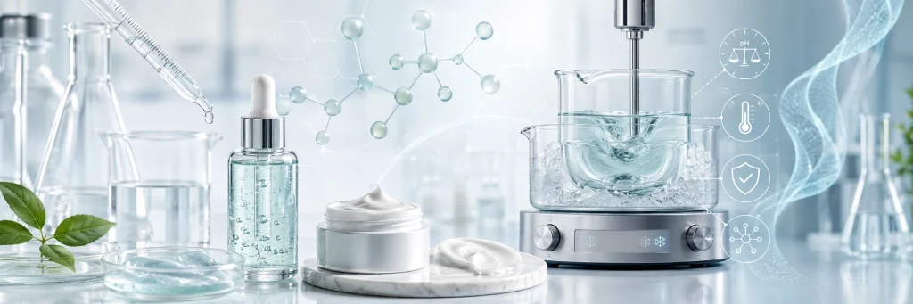 SOD stability in cosmetic formulation with pH, temperature and antioxidant activity control in a skincare lab.