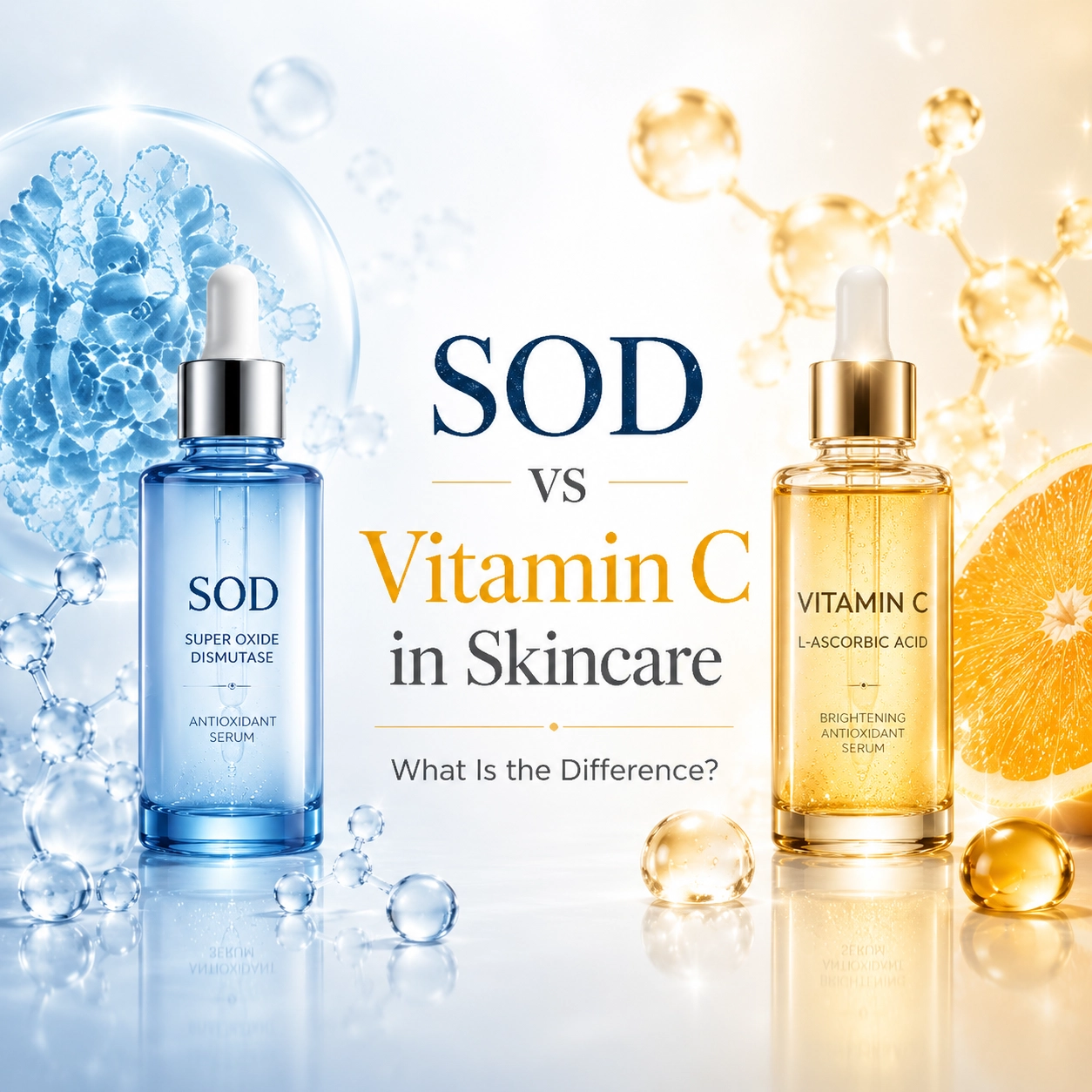 SOD vs Vitamin C in Skincare: What Is the Difference?