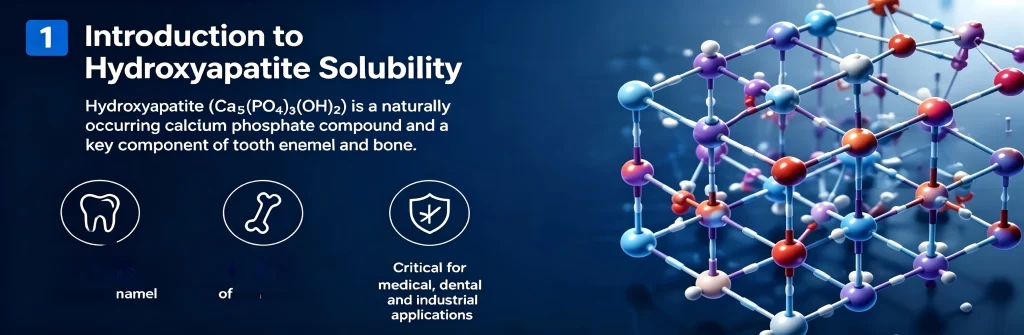 Infographic defining hydroxyapatite as a calcium phosphate compound found in tooth enamel and bone.